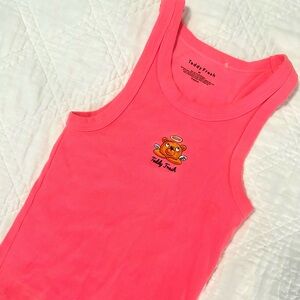 🆕 Teddy Fresh Hot Pink Embroidered Tank XS